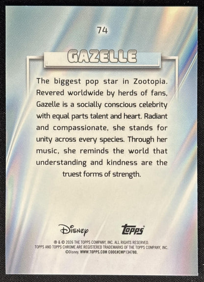 Gazelle 2026 Topps Chrome Disney Zootopia 2 back