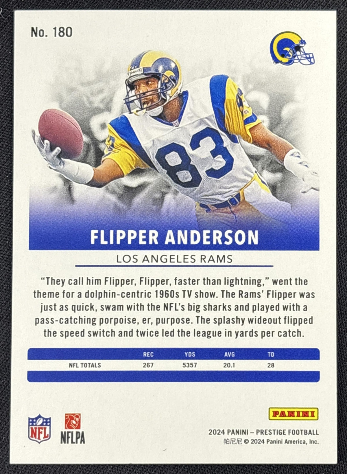 Flipper Anderson 2024 Panini Prestige Blue Xtra Points /599 Rams