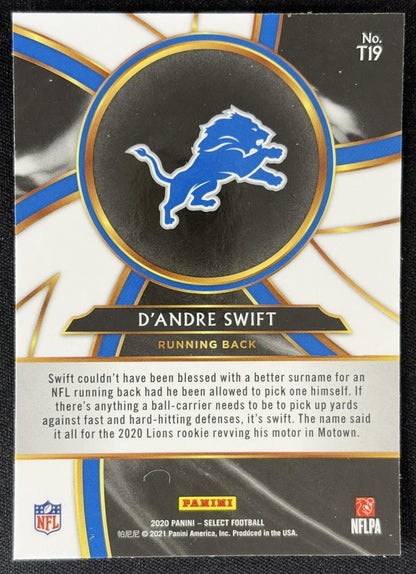 D'Andre Swift 2020 Panini Select Turbocharged Lions