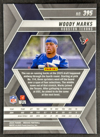 Woody Marks 2025 Mosaic Rookies Texans Sports Trading Card