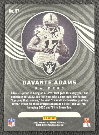 Davante Adams 2023 Panini Illusions Light Blue Trophy Collection /199 Raiders