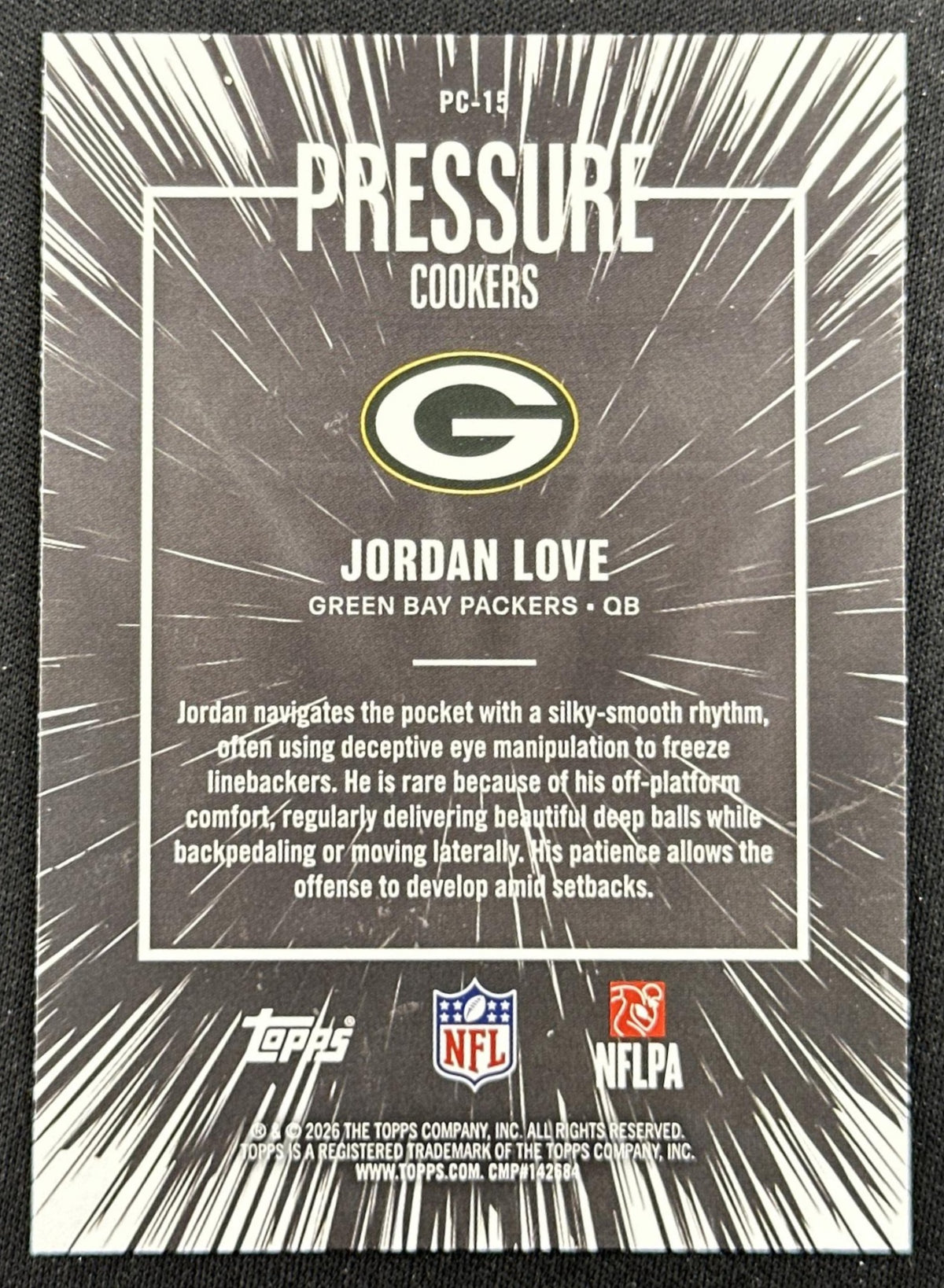 Jordan Love 2026 Topps Flagship Pressure Cookers Packers
