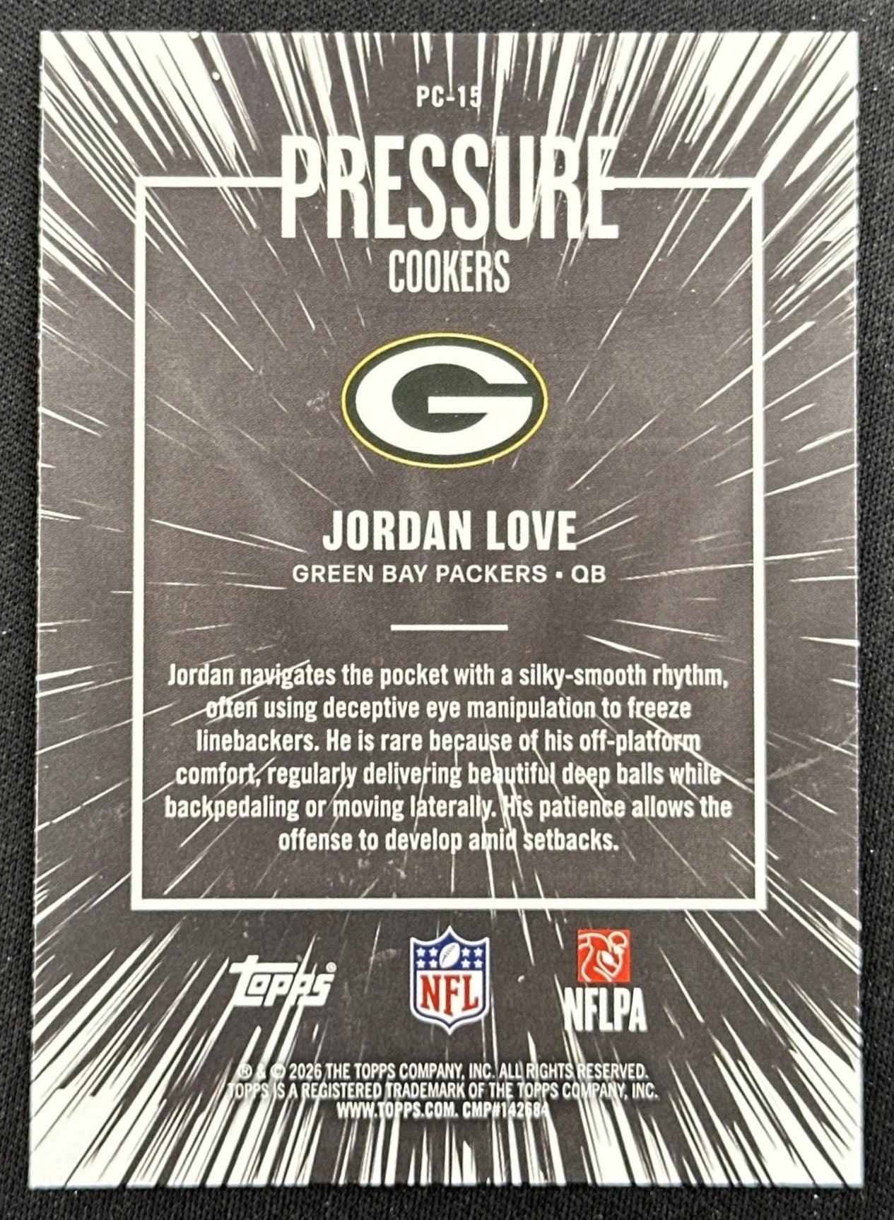 Jordan Love 2026 Topps Flagship Pressure Cookers Packers