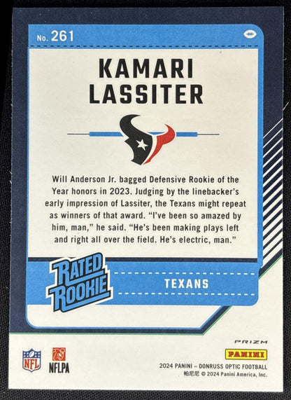 Kamari Lassiter 2024 Panini Donruss Optic Purple Shock