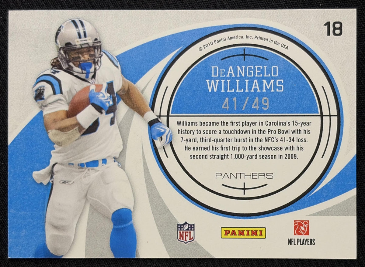 DeAngelo Williams 2010 Panini Donruss Elite Prime Targets Red /49 Panthers