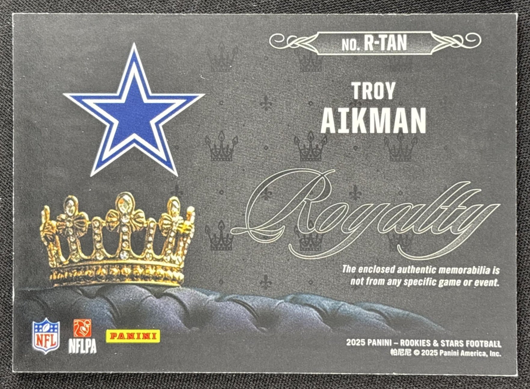 Troy Aikman 2025 Panini Rookies & Stars Royalty Cowboys