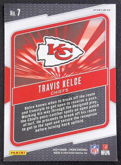 Travis Kelce 2024 Panini Prizm Hype Green Wave Chiefs Sports Trading Card