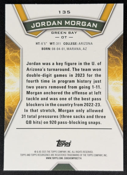 Jordan Morgan 2024 Topps Resurgence Surge /399 Packers back