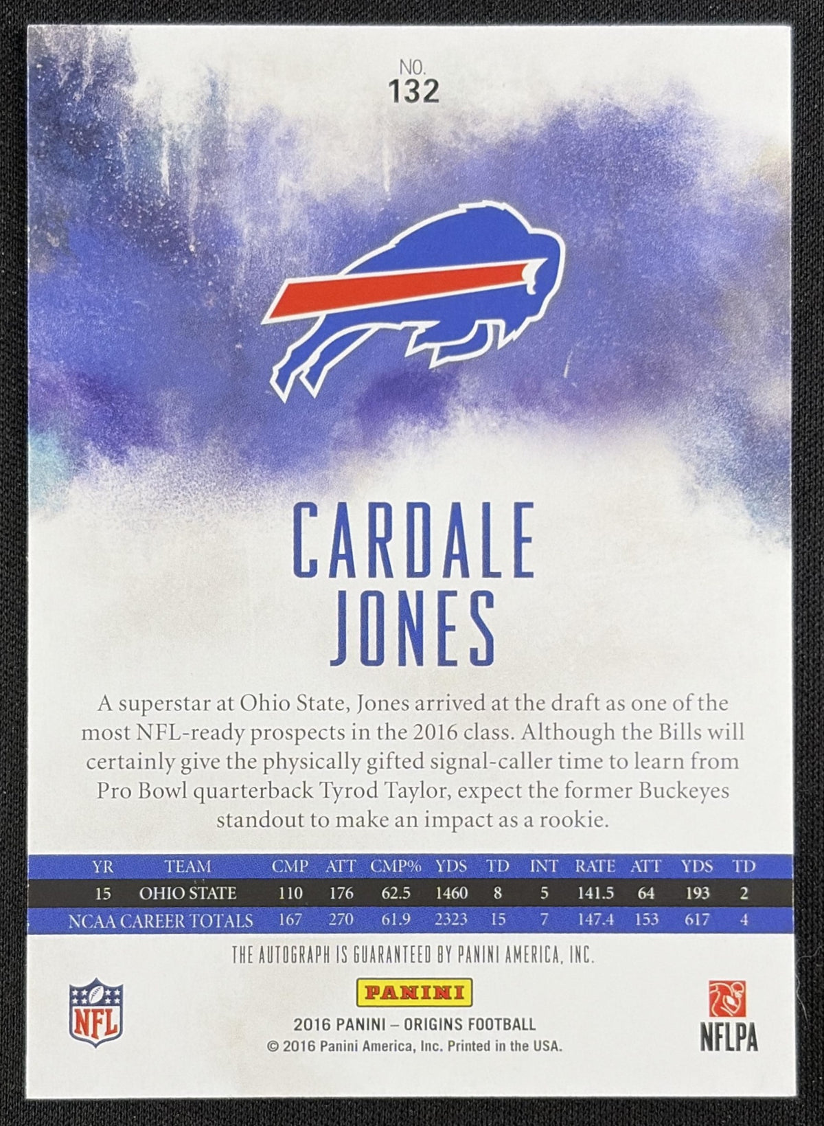 Cardale Jones 2016 Panini Origins Auto Rookie Bills