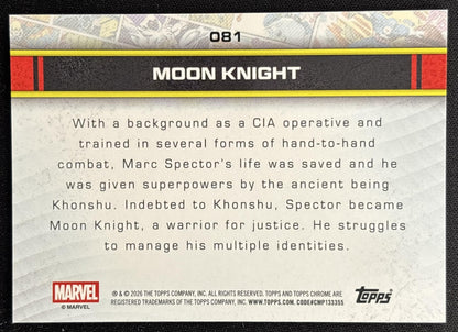 Moon Knight 2026 Topps Chrome Marvel Comics