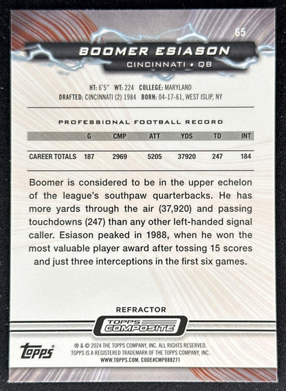 Boomer Esiason 2023 Topps Composite Resurgence Refractor Bengals back