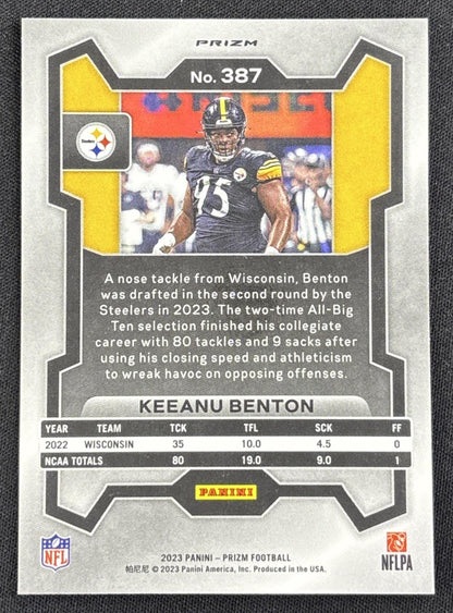 Keeanu Benton 2023 Panini Prizm Silver Steelers