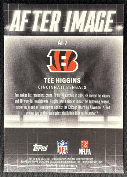 Tee Higgins 2025 Topps Signature Class After Image Bengals Sports Trading Cards