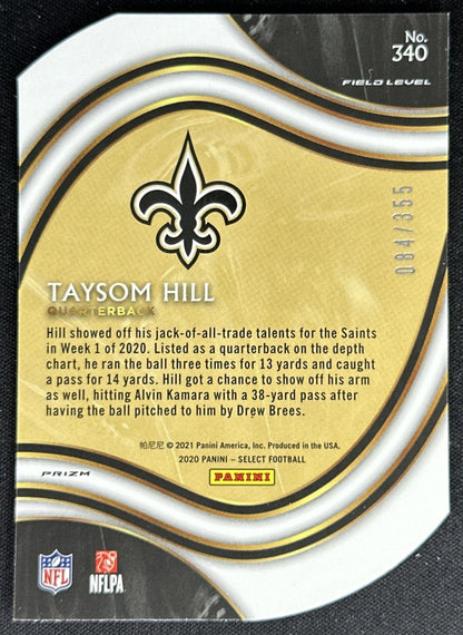 Taysom Hill 2020 Panini Select Copper Prizm Die Cut /355 Saints