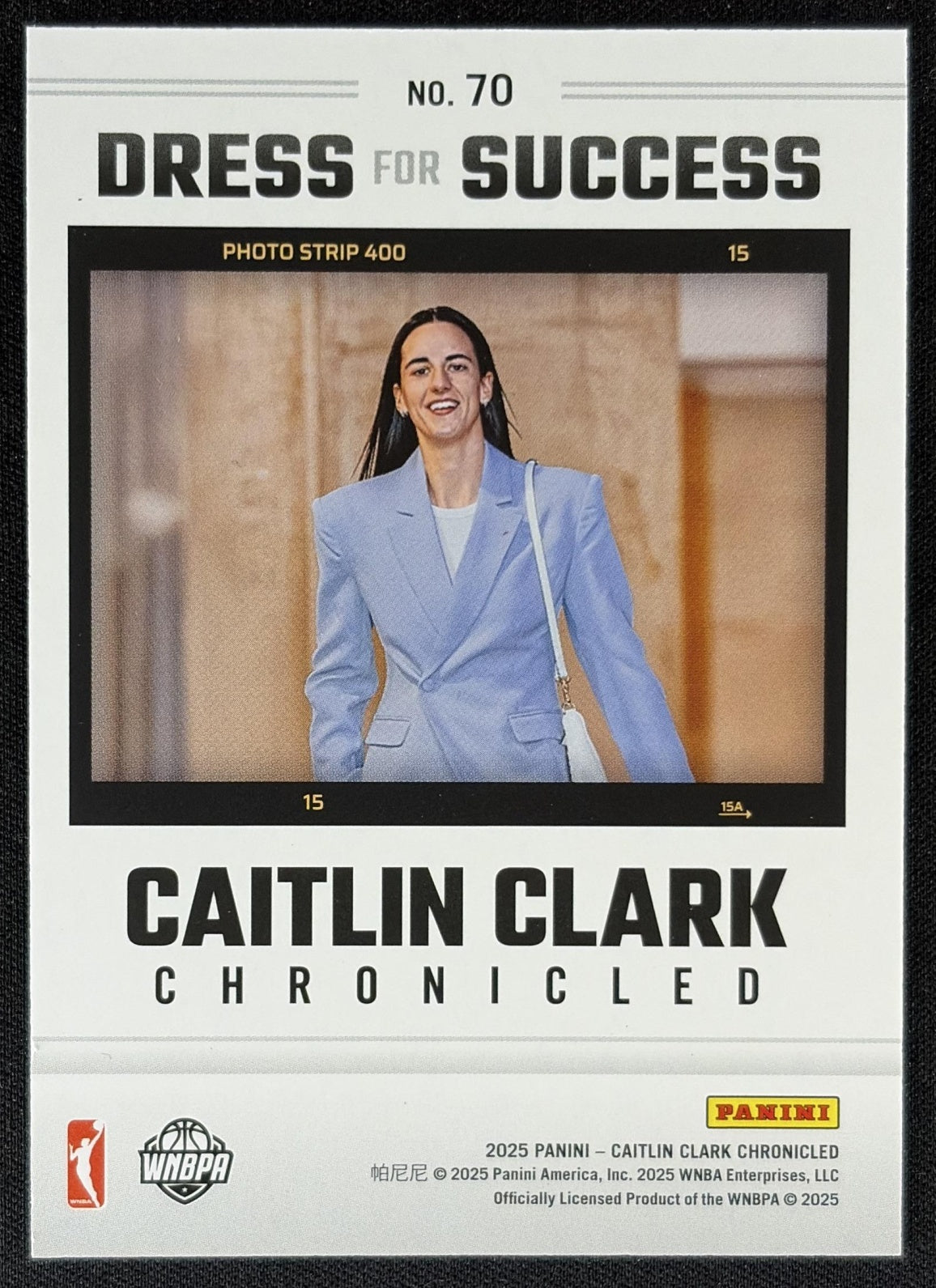 Caitlin Clark 2025 Panini Chronicled Dress For Success Red Cracked Ice Fever 70