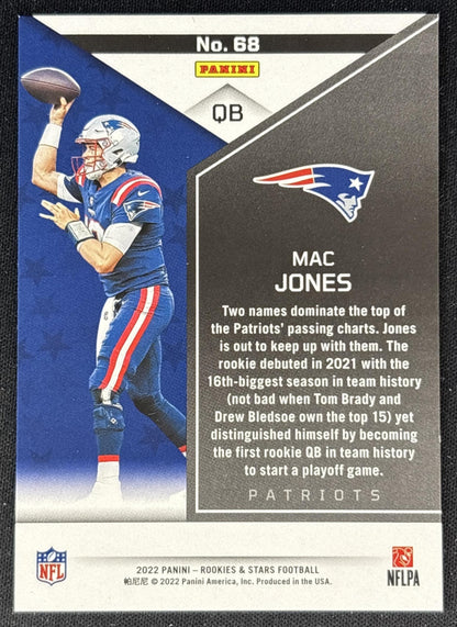 Mac Jones 2022 Panini Rookies & Stars Longevity /80 Patriots