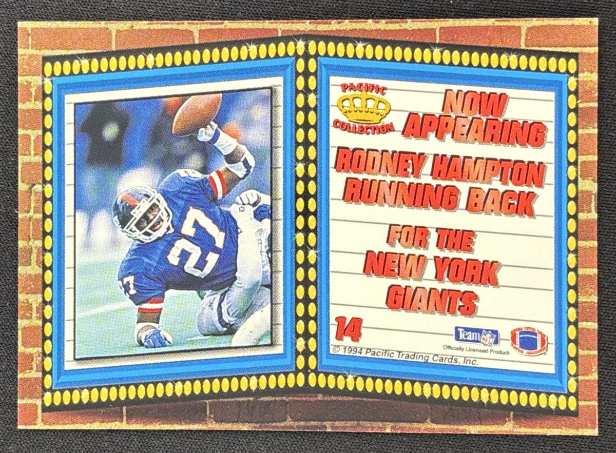 Rodney Hampton 1994 Pacific Marquee Prisms Giants