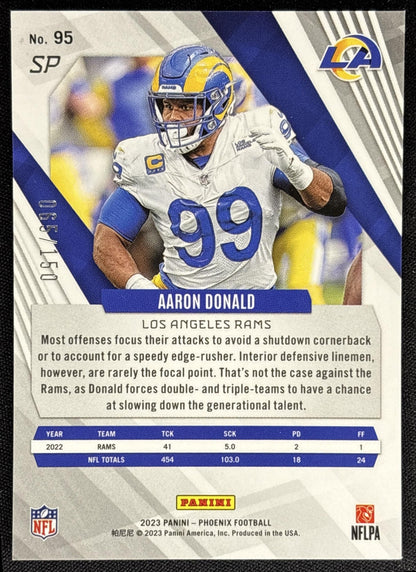 Aaron Donald 2023 Panini Phoenix Lava /150 Rams