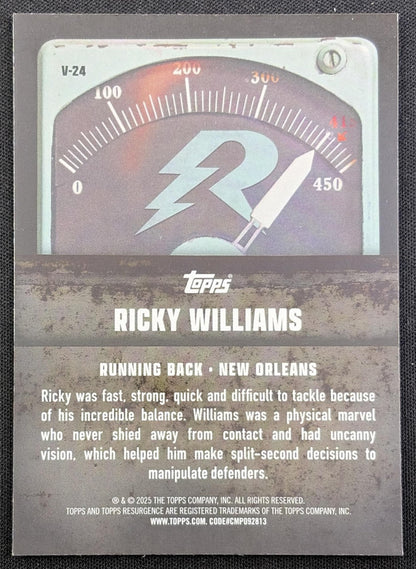 Ricky Williams 2024 Topps Resurgence Voltaic Navy Surge /275 Saints