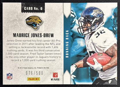 Maurice Jones-Drew 2012 Rookies & Stars Statistical Standouts Gold /500 Jaguars back