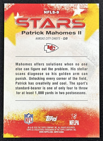 Patrick Mahomes II 2026 Topps Flagship NFL Stars Chiefs