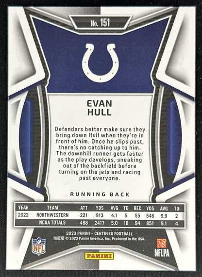Evan Hull 2023 Certified Pink /199 Colts Texans back