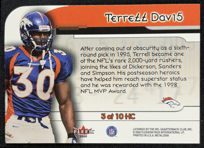 Terrell Davis 2000 Fleer Metal Hot Commodities Broncos