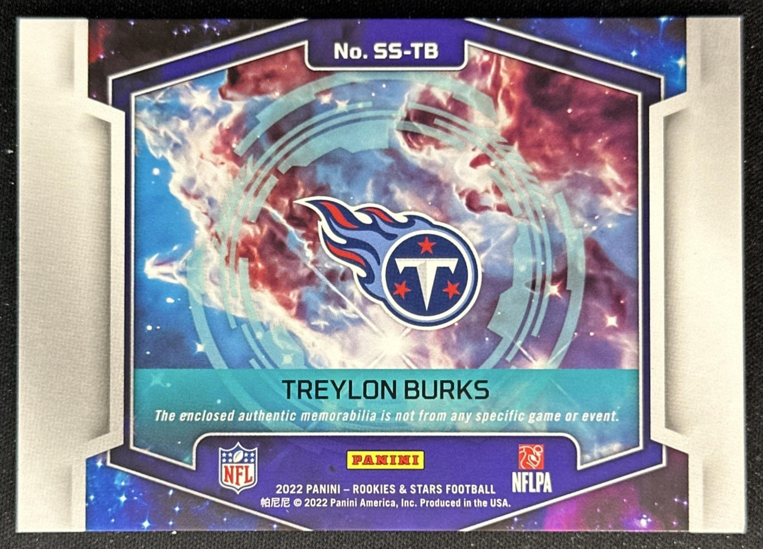 Treylon Burks Rookies & Stars Patch Star Search Titans back