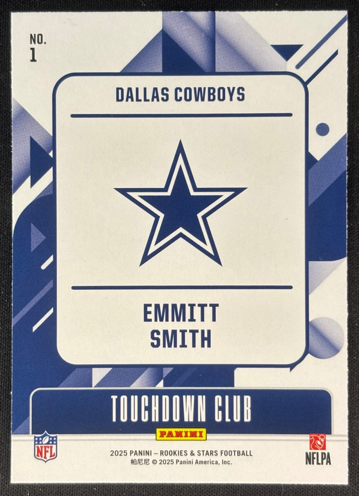 Emmitt Smith 2025 Rookies & Stars Touchdown Club Cowboys Football