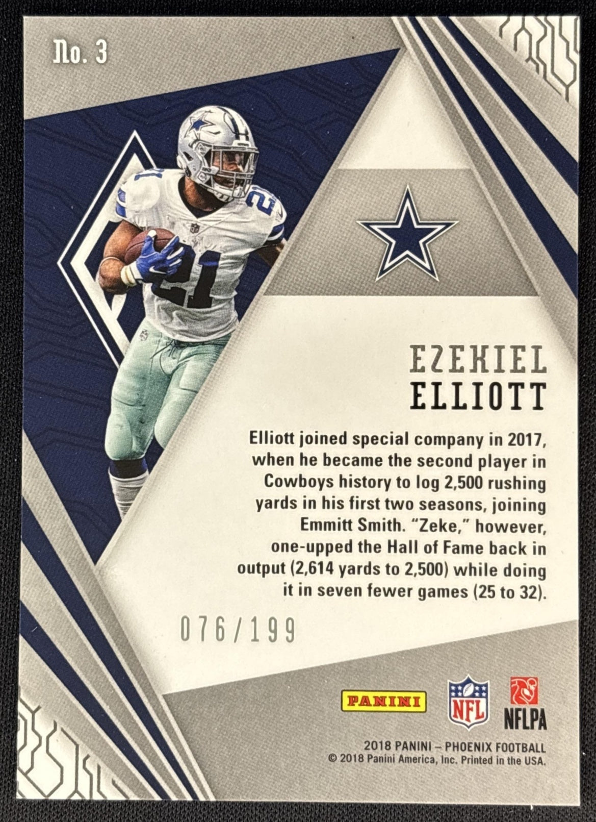 Ezekiel Elliott 2018 Panini Phoenix Unmatched Pink /199 Cowboys