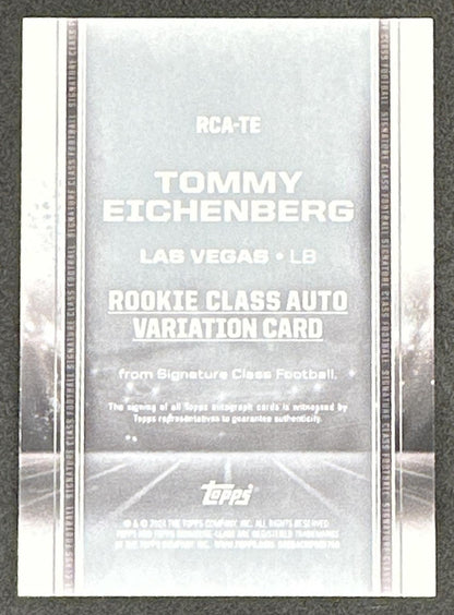 Tommy Eichenberg 2024 Topps Signature Class Rookie I Auto Raiders