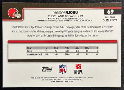 David Njoku 2025 Topps Chrome Browns Sports Trading Cards