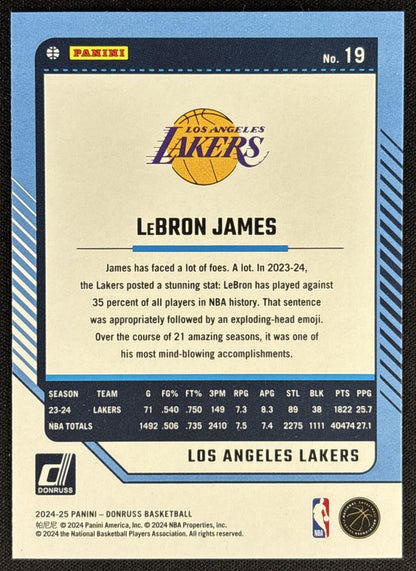 LeBron James 2024 Panini Donruss Wedges Lakers Sports Trading Card