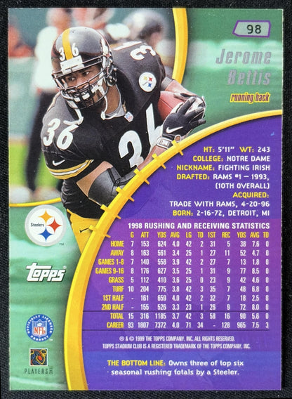 Jerome Bettis 1999 Topps Stadium Club Steelers back