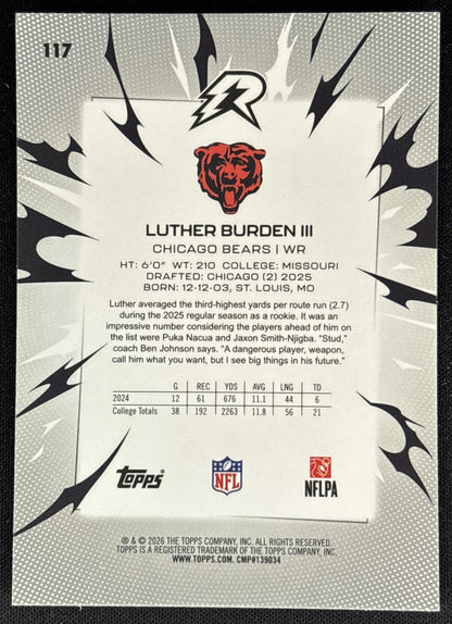 Luther Burden III 2025 Topps Resurgence Bears back