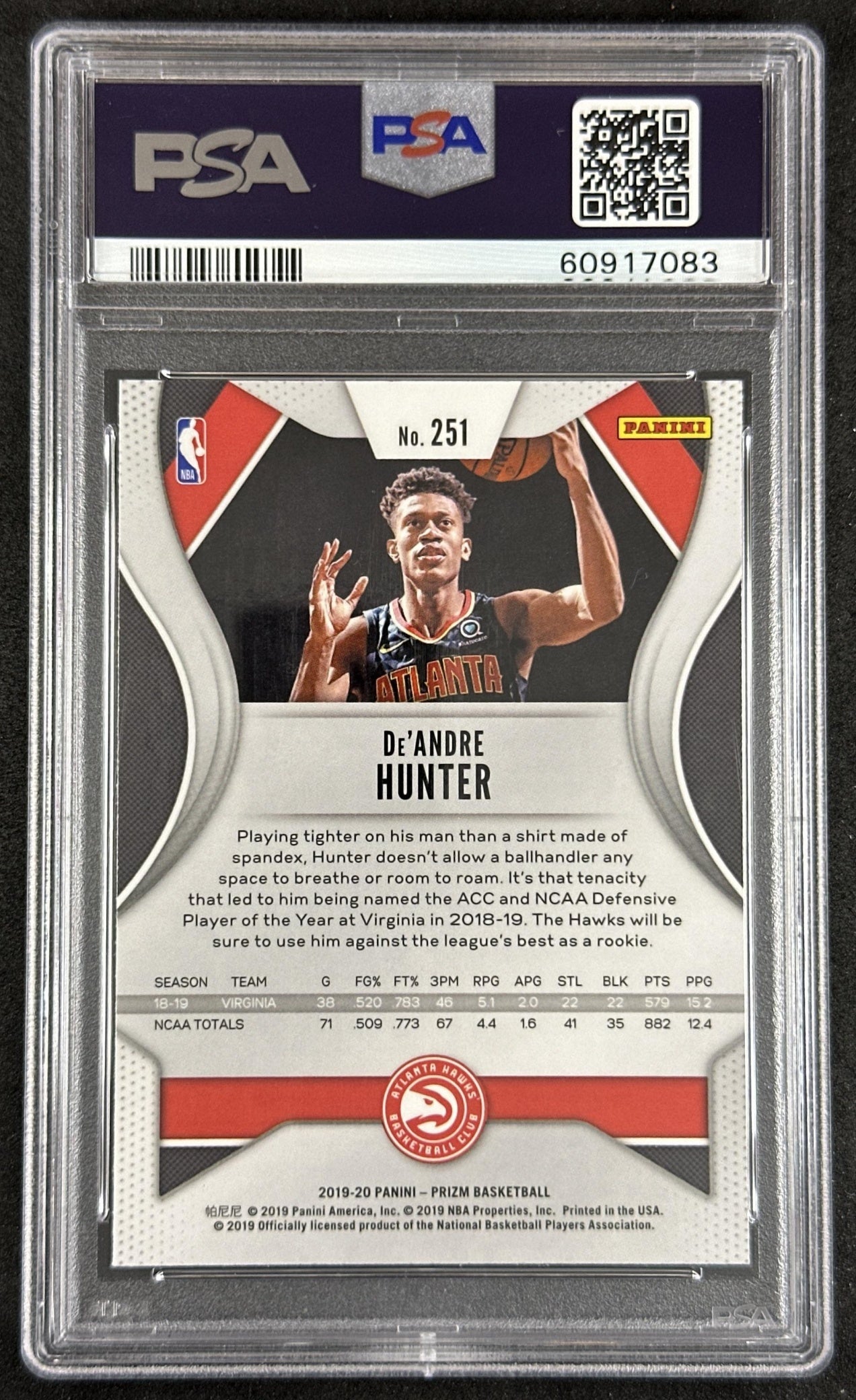 De Andre Hunter 2019 Panini Prizm PSA 9 | Wayne Collection