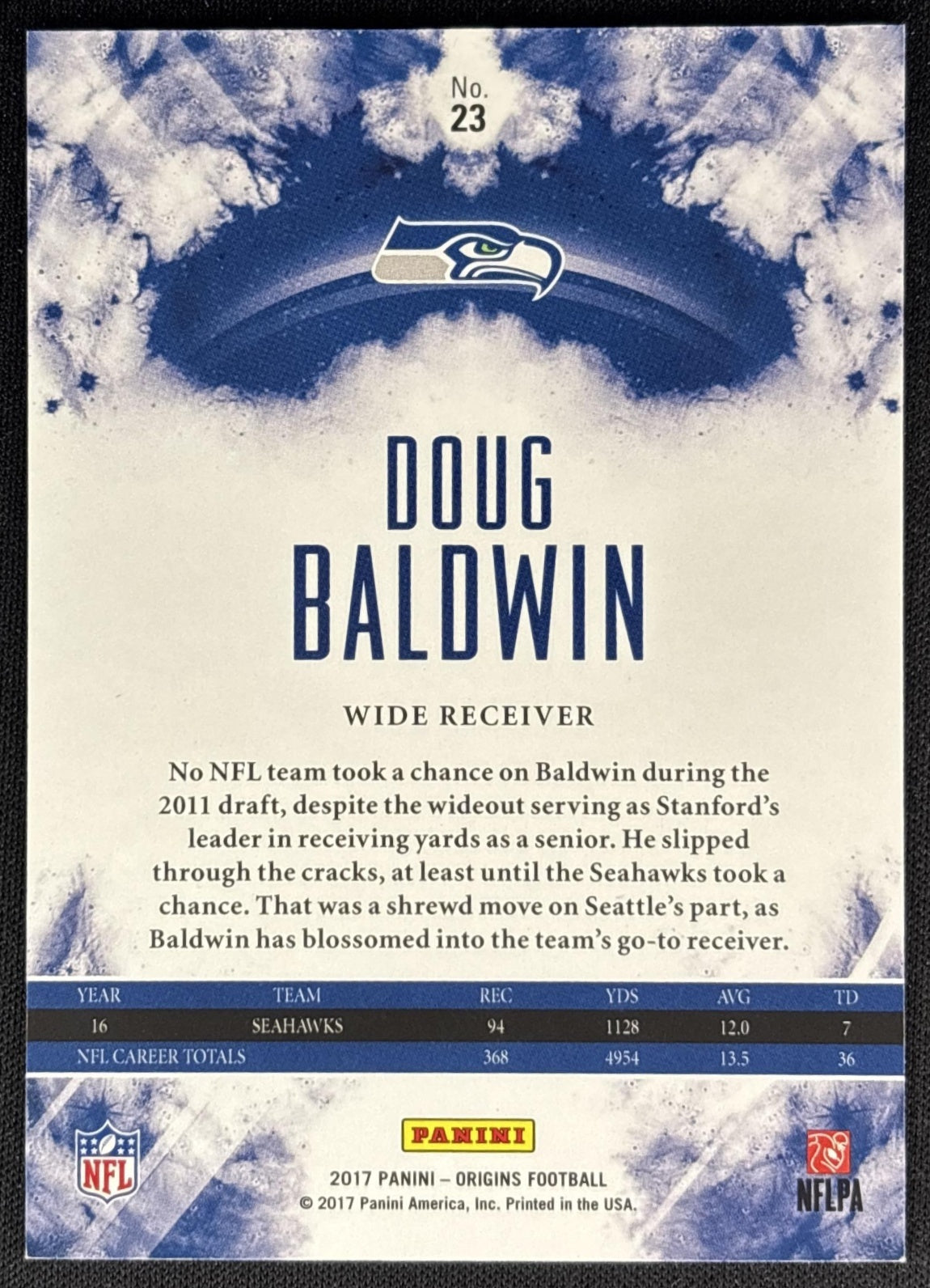 Doug Baldwin 2017 Panini Origins Red /299 Seahawks back