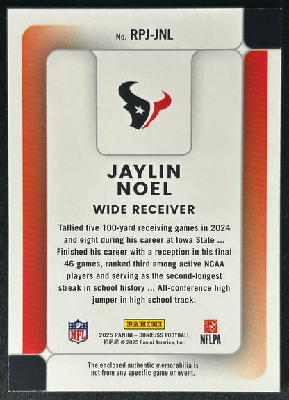 Jaylin Noel 2025 Donruss Optic Rookie Phenoms Texans