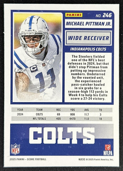Michael Pittman Jr. 2025 Panini Score Lava /799 Colts