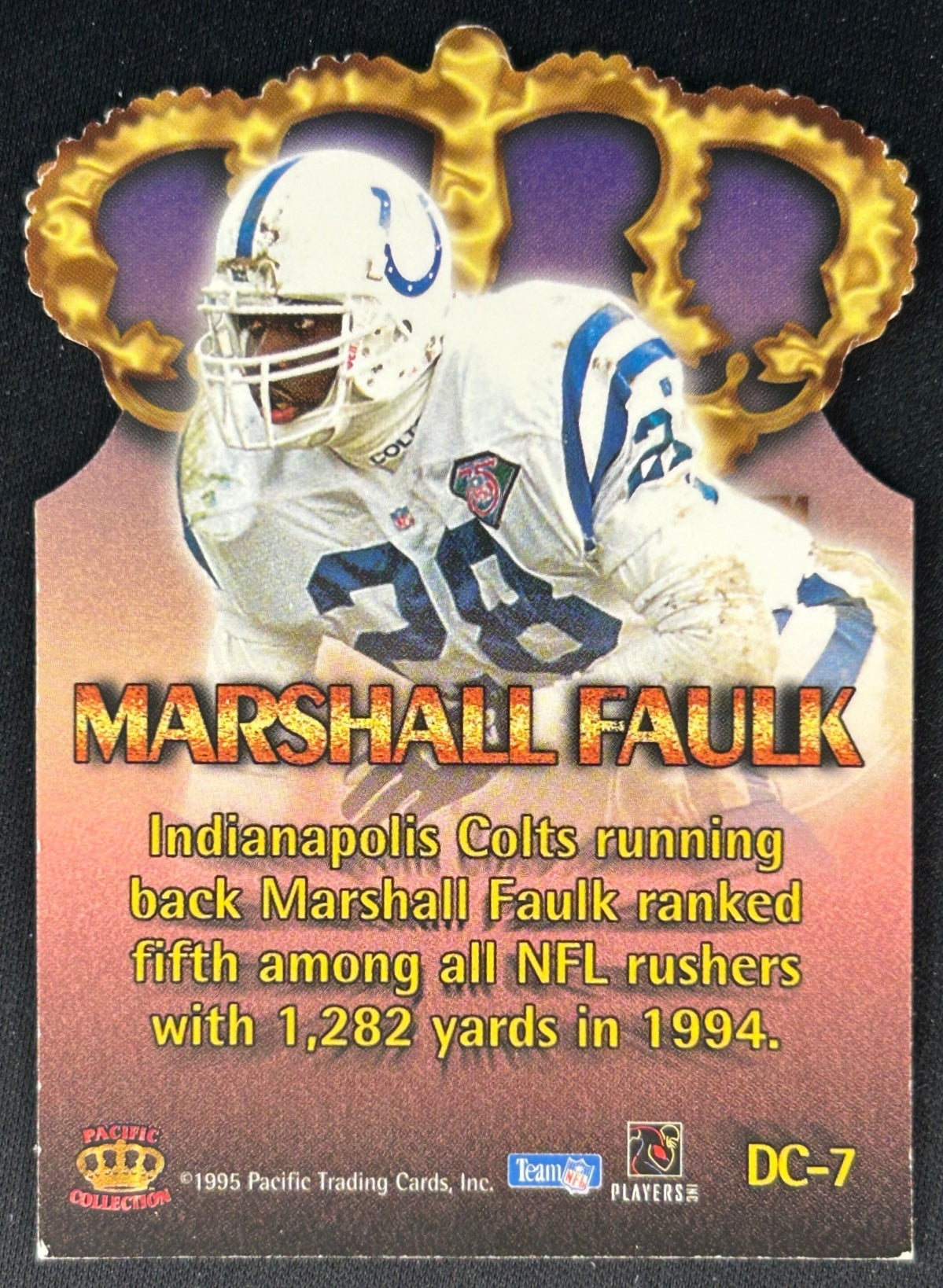 Marshall Faulk 1995 Gold Crown Die Cuts Colts Sports Trading Cards