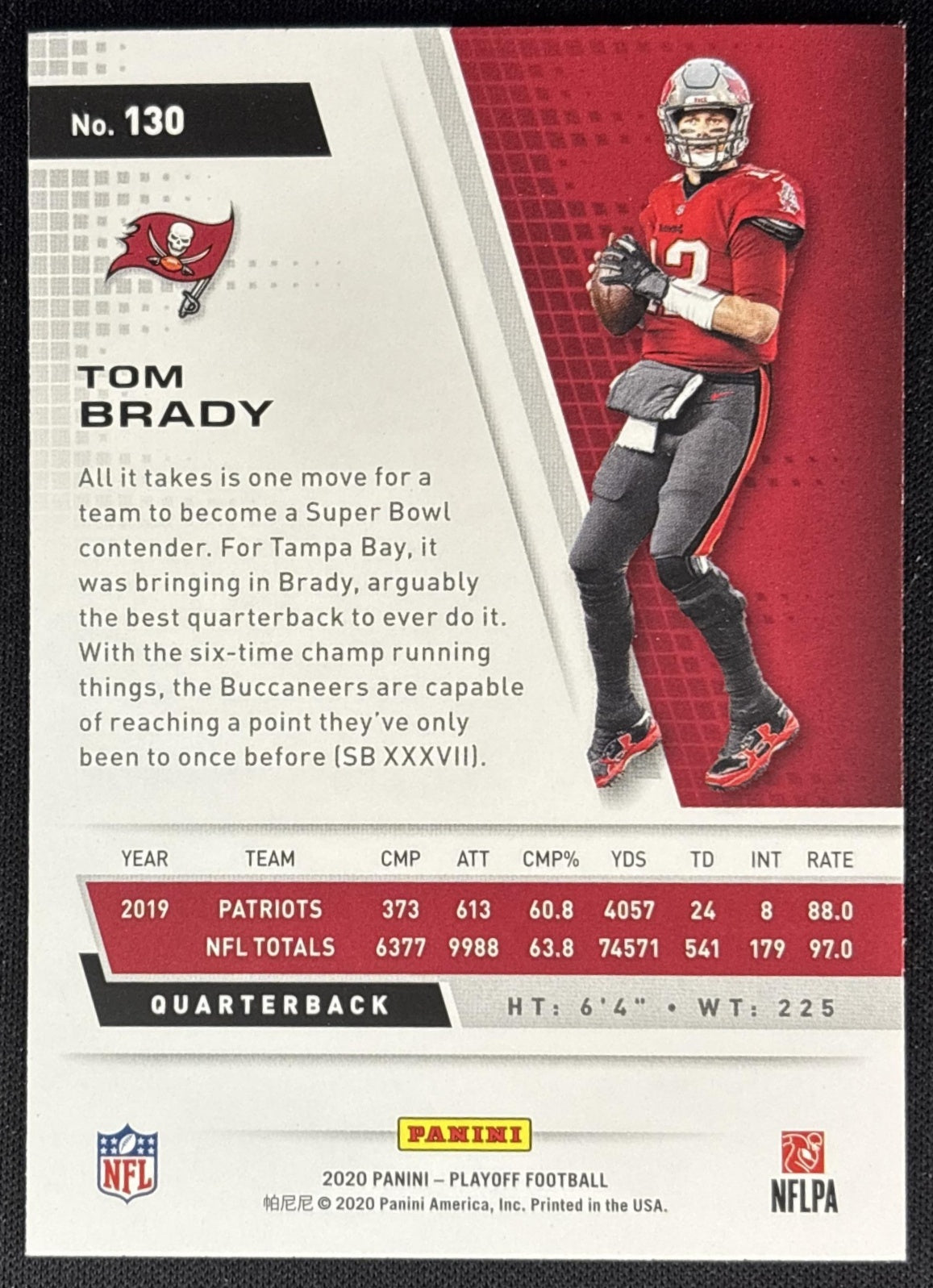 Tom Brady 2020 Panini Playoff Buccaneers Sports Trading Cards