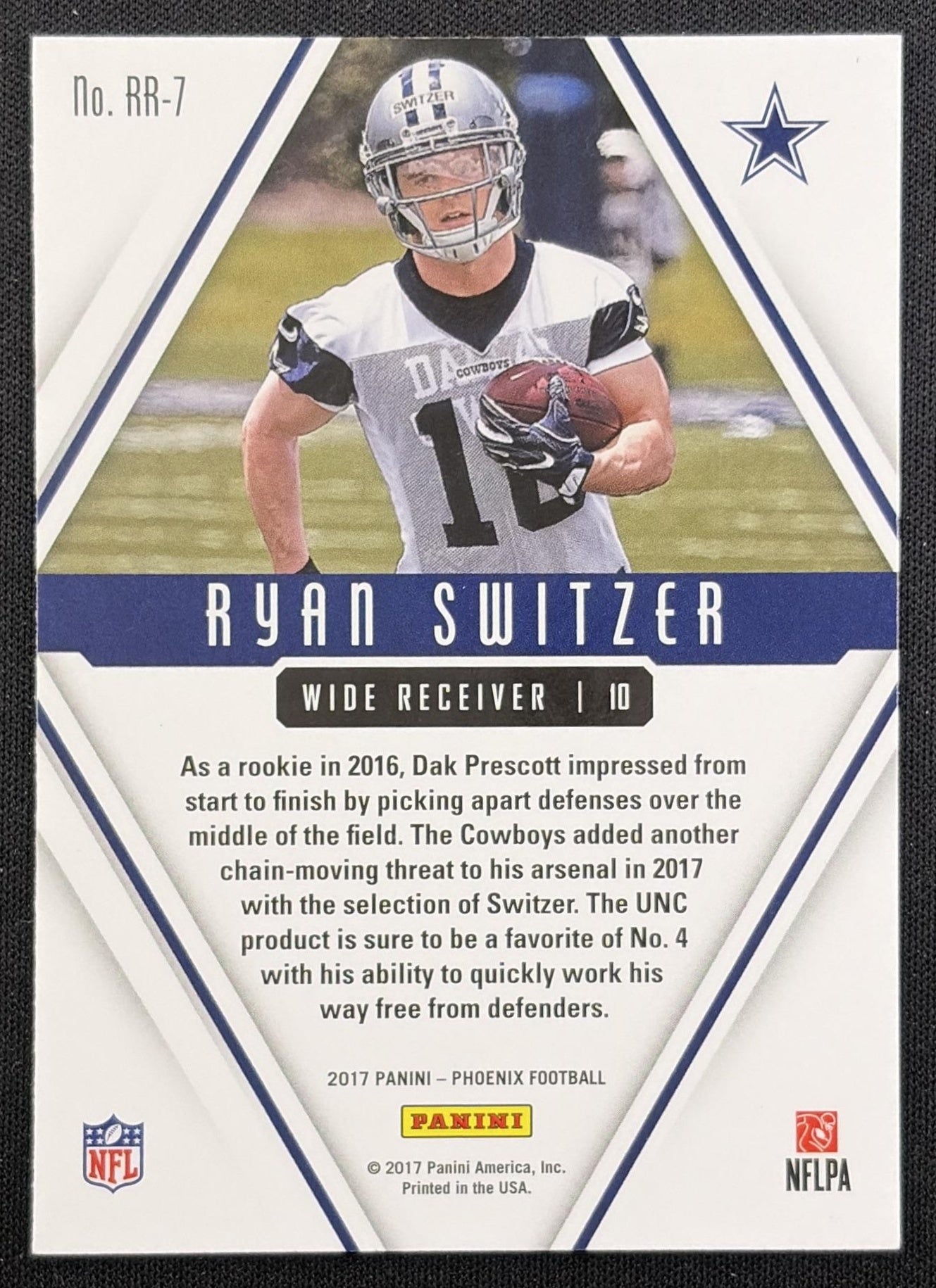 Ryan Switzer 2017 Panini Phoenix Rookie Rising Cowboys back