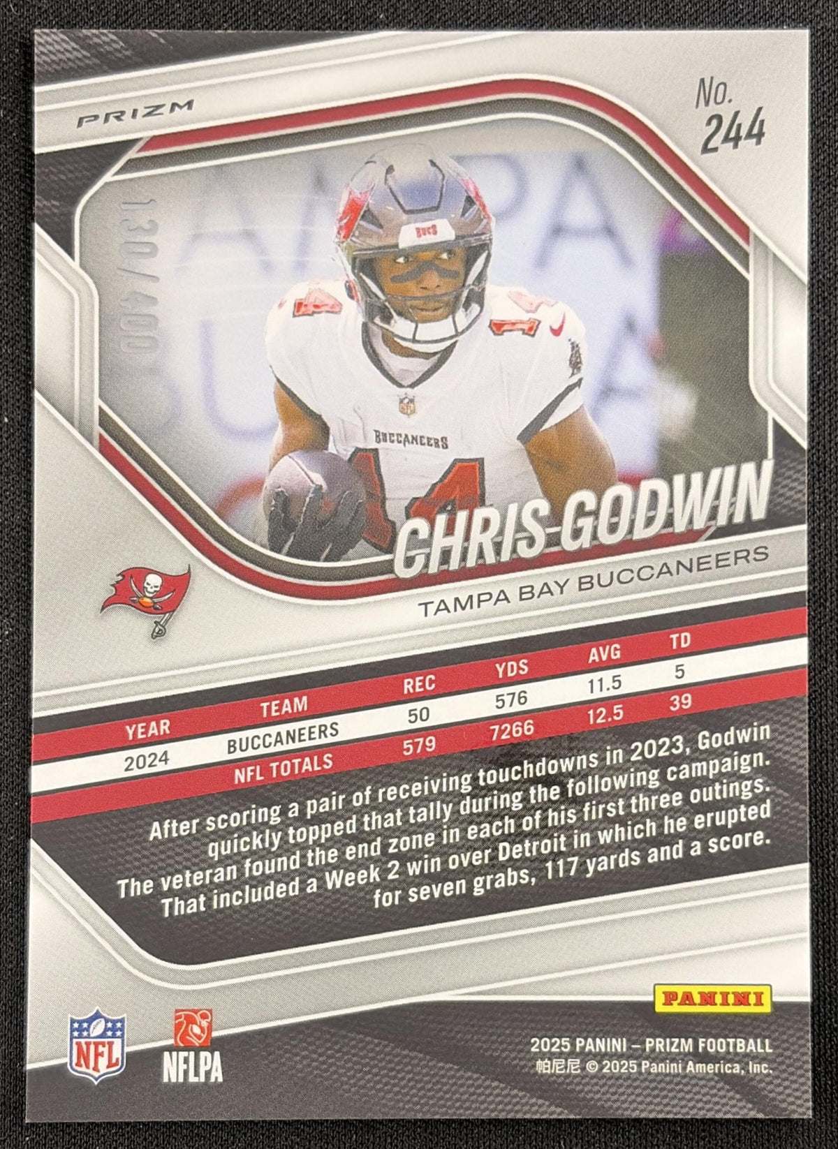 Chris Godwin 2025 Panini Prizm Pandora /400 Buccaneers