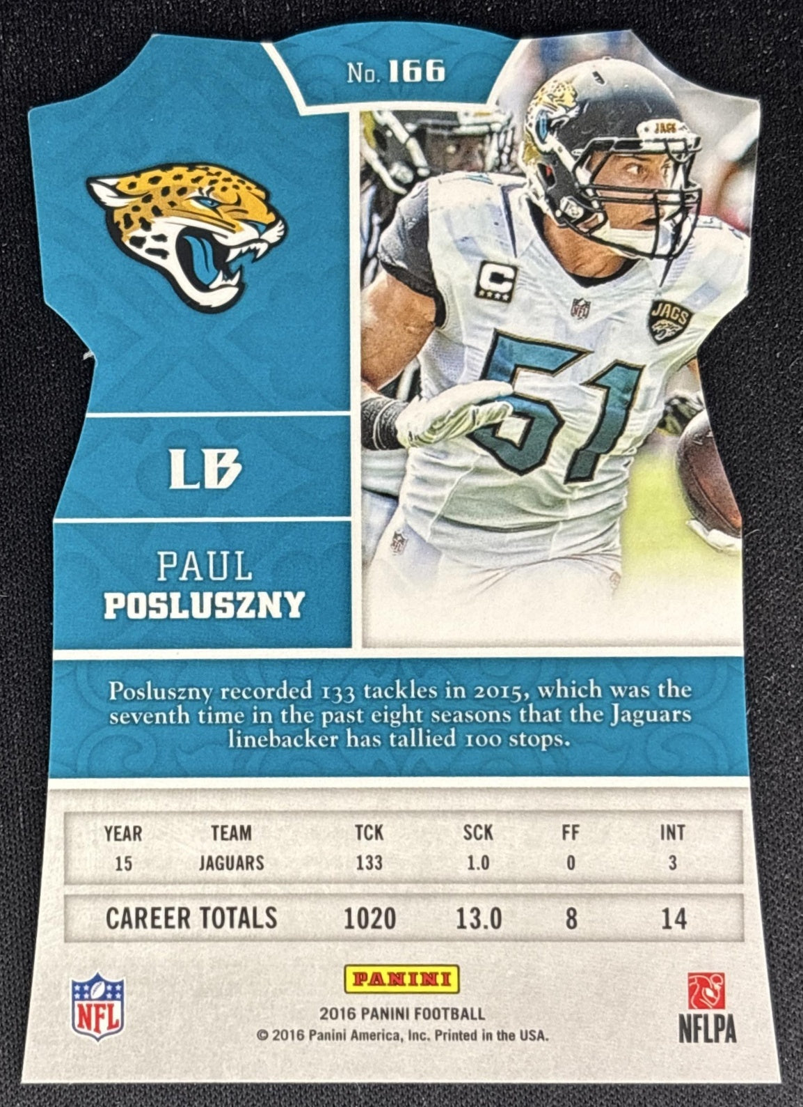 Tom Brady 2016 Panini Sacrifice Die Cuts /199 Patriots back