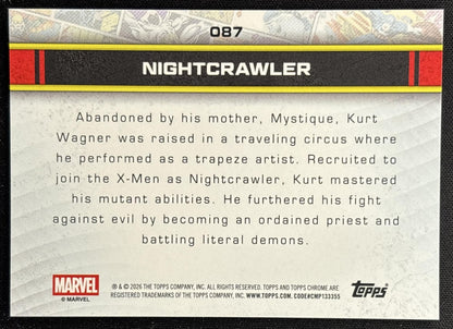 Nightcrawler 2026 Topps Chrome Marvel Comics