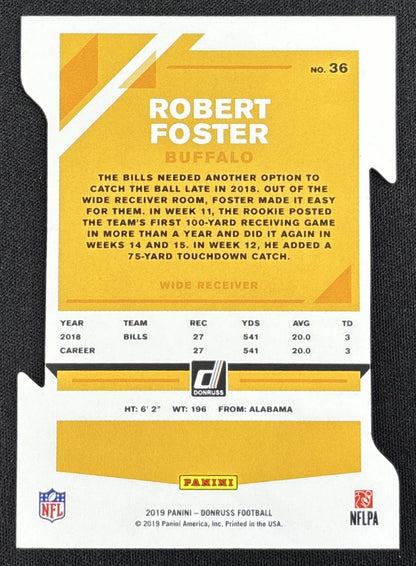 Robert Foster 2019 Panini Donruss Press Proof Silver Die Cut /75 Bills