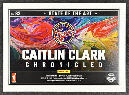 Caitlin Clark 2025 Panini Chronicled State of the Art Red Holo Fever 83 Indiana Fever