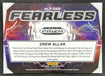 Drew Allar 2025 Panini Prizm Draft Picks Red Ice Nittany Lions Steelers - Back