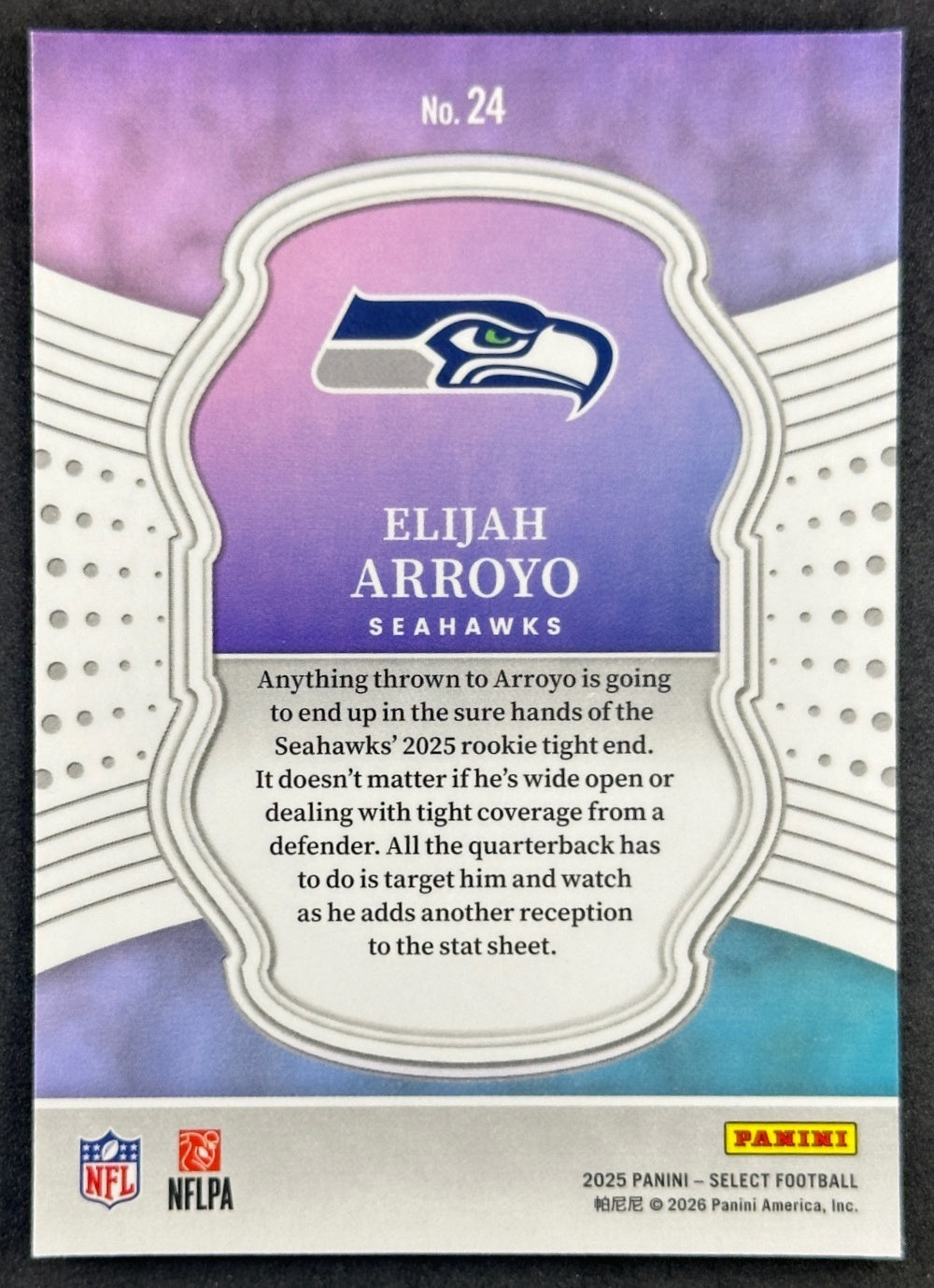 Elijah Arroyo Select Certified Seattle Seahawks Sports Trading Cards