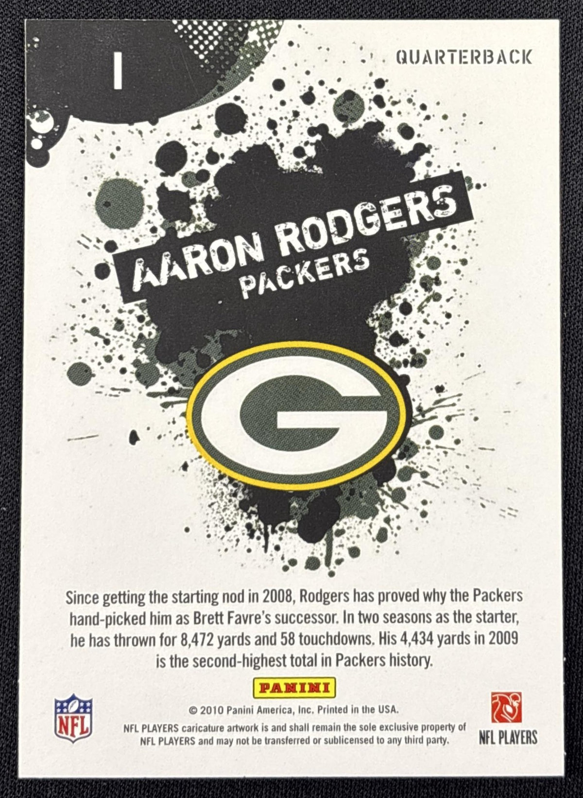 Aaron Rodgers 2010 Panini Score NFL Players Packers